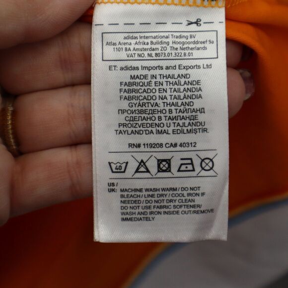 Houston Dynamo Shirt Men S Orange Adidas Print Dynamic Style Active Top Tee - Picture 5 of 15